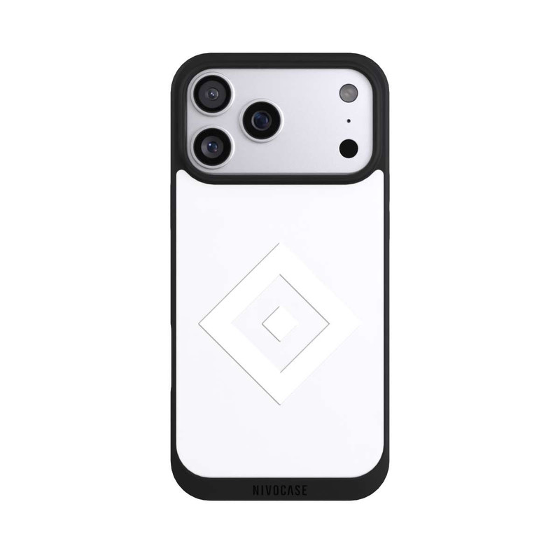iPhone 17 Pro Max NIVOpure Rauten Logo auf HSV Grau
