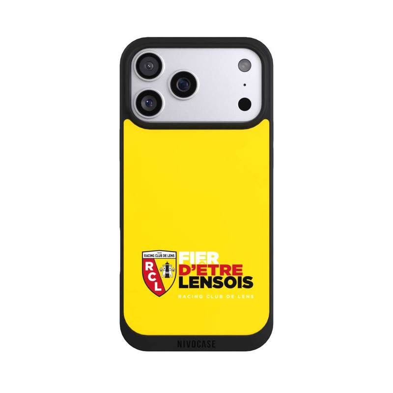 iPhone 17 Pro Max NIVOpure Fond Logo RCL Jaune