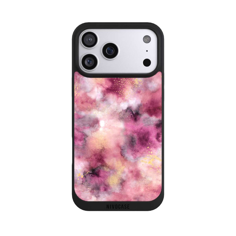 iPhone 17 Pro Max NIVOpure Rauchiges Marmoraquarell rosa