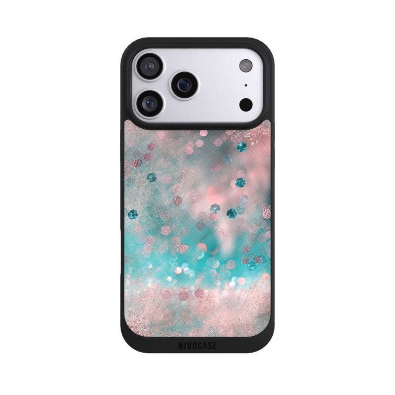 iPhone 17 Pro Max NIVOpure Türkis-glamouröser Glitzerlook