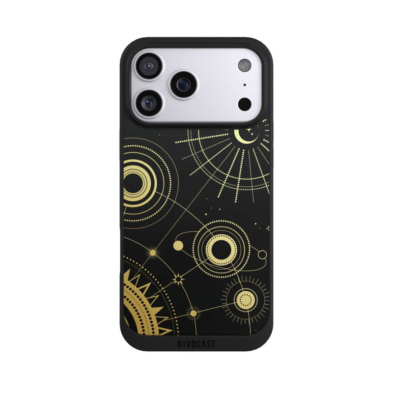 iPhone 17 Pro Max NIVOpure Schwarzer und goldener Look Abstrakt