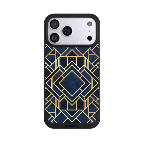 Apple iPhone 17 Pro Max NIVOpure Kunst Deko Blau Golddruck