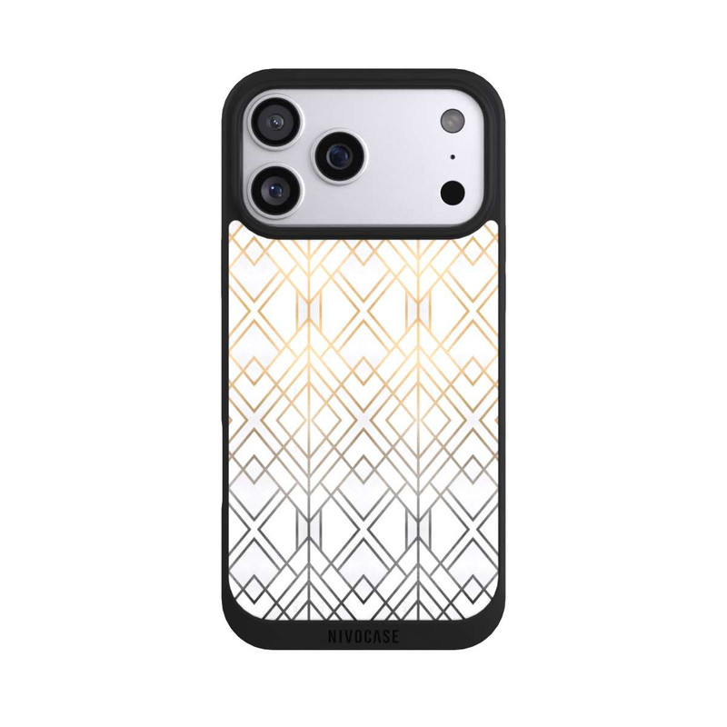 iPhone 17 Pro Max NIVOpure Gold und Grauer Geo Golddruck