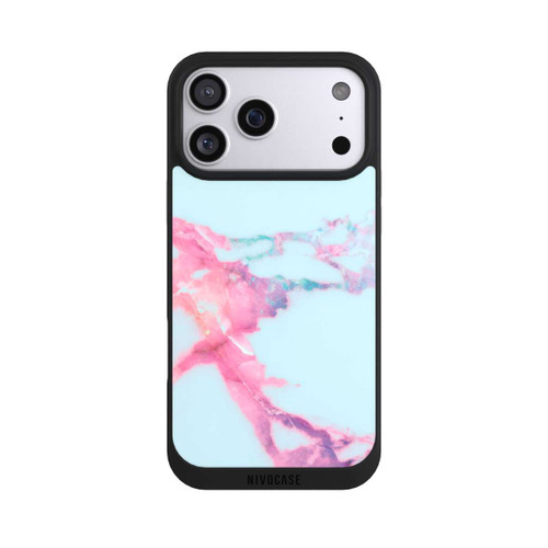 Apple iPhone 17 Pro Max NIVOpure Marbre veiné irisé bleu clair