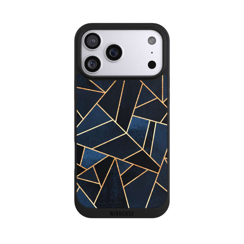 iPhone 17 Pro Max NIVOpure Navy Stein Golddruck