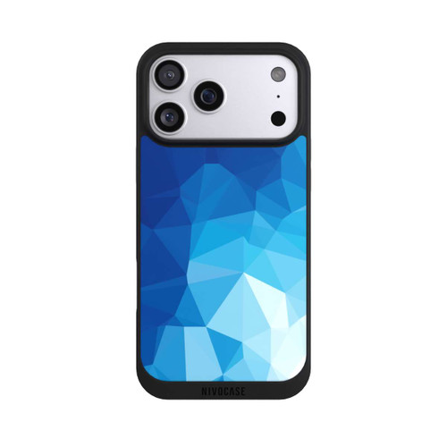 Apple iPhone 17 Pro Max NIVOpure Mosaïque Polygonale Bleue