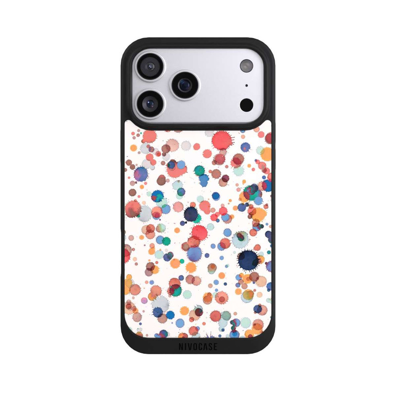 iPhone 17 Pro Max NIVOpure Tropfen Aquarell Textur Blau Gelb