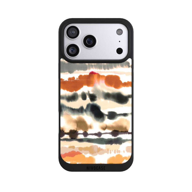 iPhone 17 Pro Max NIVOpure Weiche nautische Aquarelllinien Orange