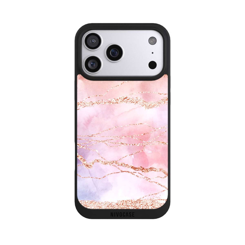 iPhone 17 Pro Max NIVOpure Glitter Look Pink Girly Marmor
