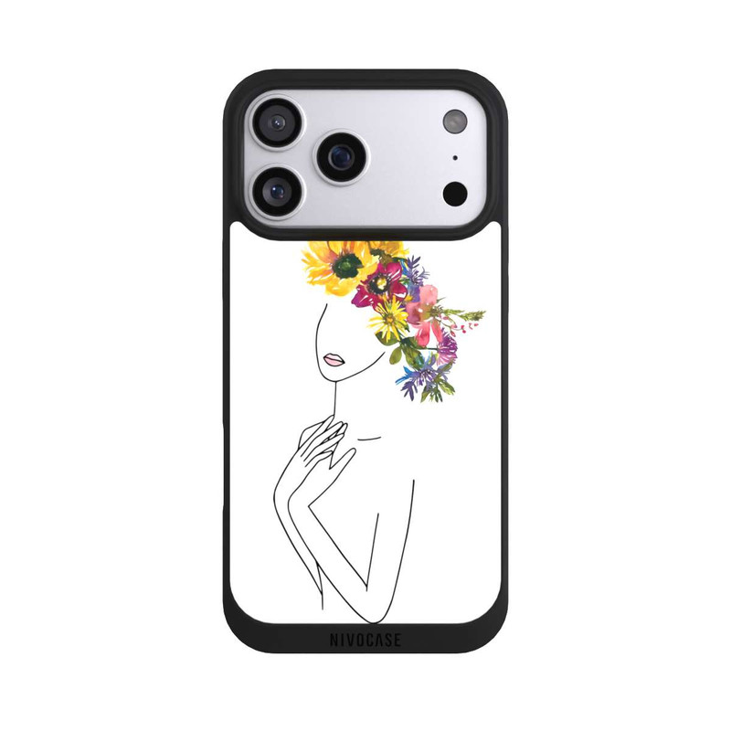 iPhone 17 Pro Max NIVOpure Line Art Woman flowercrown