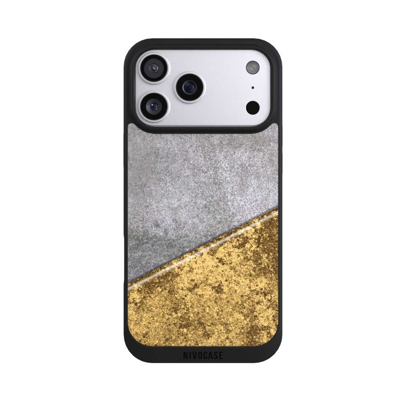 iPhone 17 Pro Max NIVOpure Aspect béton et or