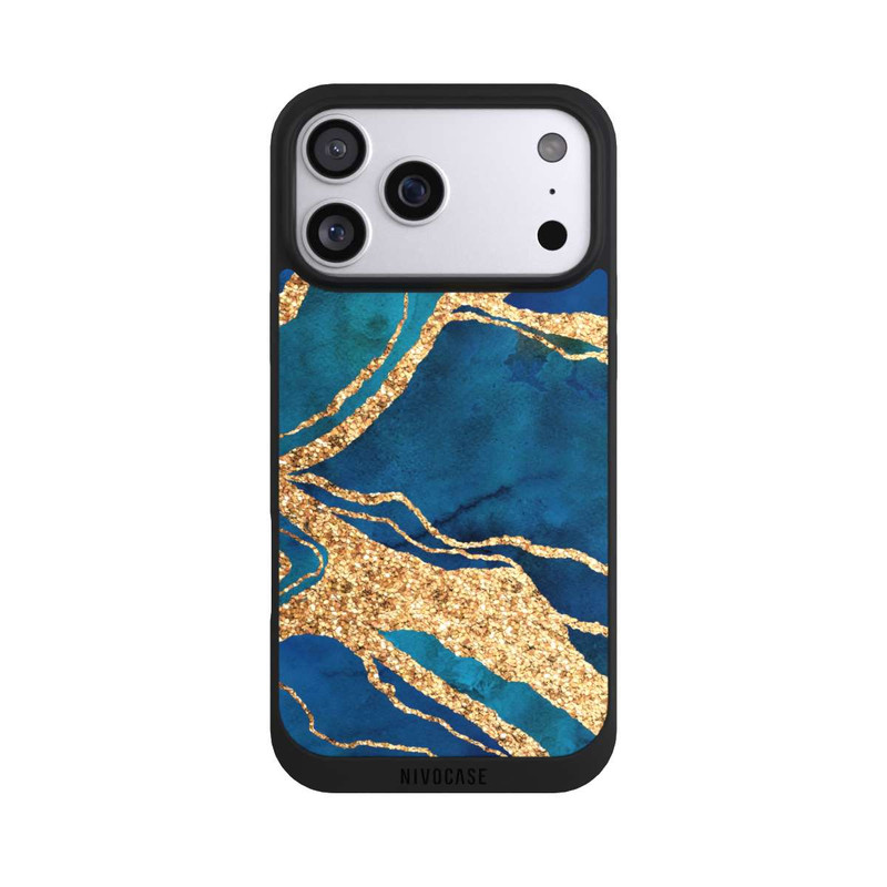 iPhone 17 Pro Max NIVOpure Pierre précieuse Or Bleu