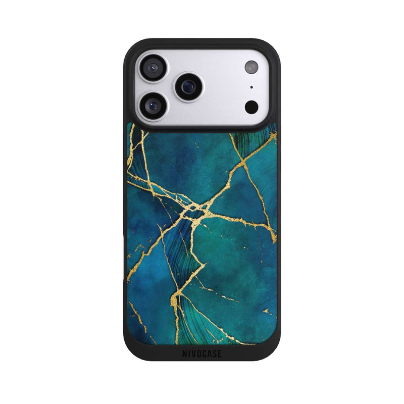 iPhone 17 Pro Max NIVOpure Mineralischer Glamourlook Blaugold