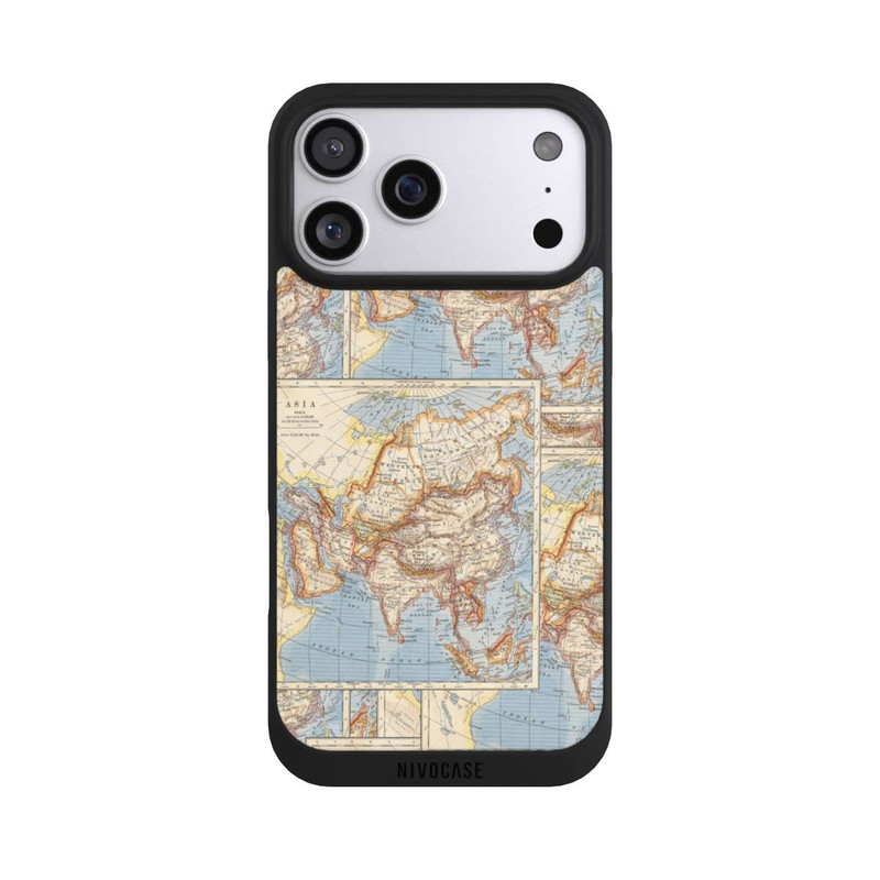 iPhone 17 Pro Max NIVOpure Carte du monde vintage