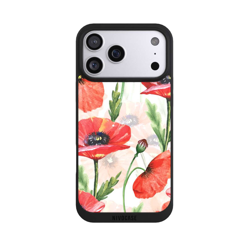 iPhone 17 Pro Max NIVOpure Wasserfarbe Mohnblumen