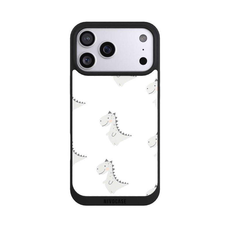 iPhone 17 Pro Max NIVOpure Grauer Dino