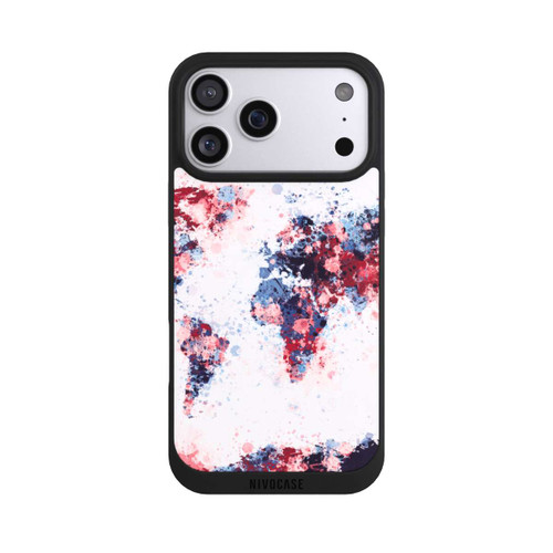 Apple iPhone 17 Pro Max NIVOpure World Map Paint Splashes Blue Red