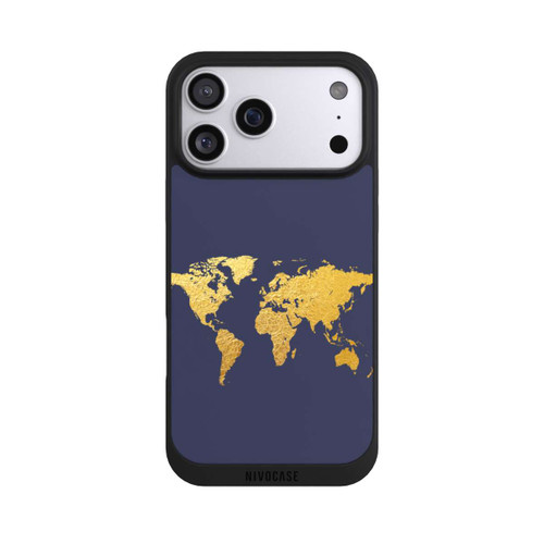 Apple iPhone 17 Pro Max NIVOpure World Map Gold