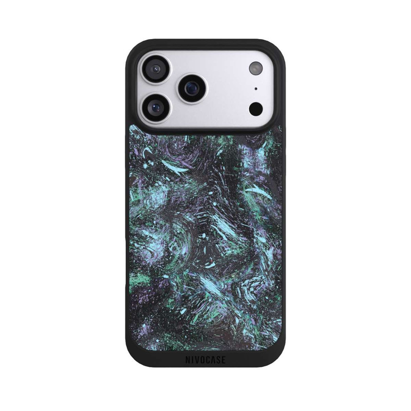 iPhone 17 Pro Max NIVOpure Abstrakt tropfender Staub lila
