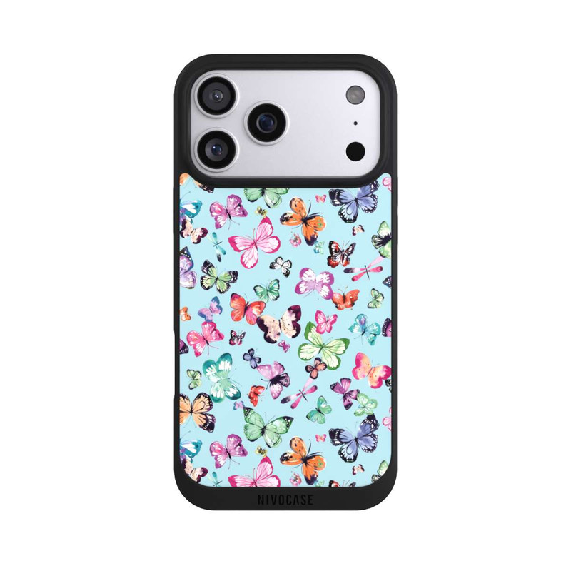 iPhone 17 Pro Max NIVOpure Schmetterlinge rosa orange blau