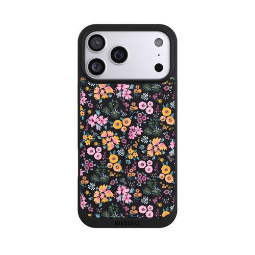 Apple iPhone 17 Pro Max NIVOpure Petites Fleurs colorées Noir 2