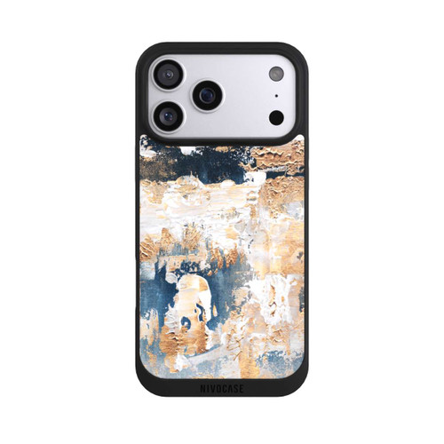 Apple iPhone 17 Pro Max NIVOpure Abstraktion Blau und Gold