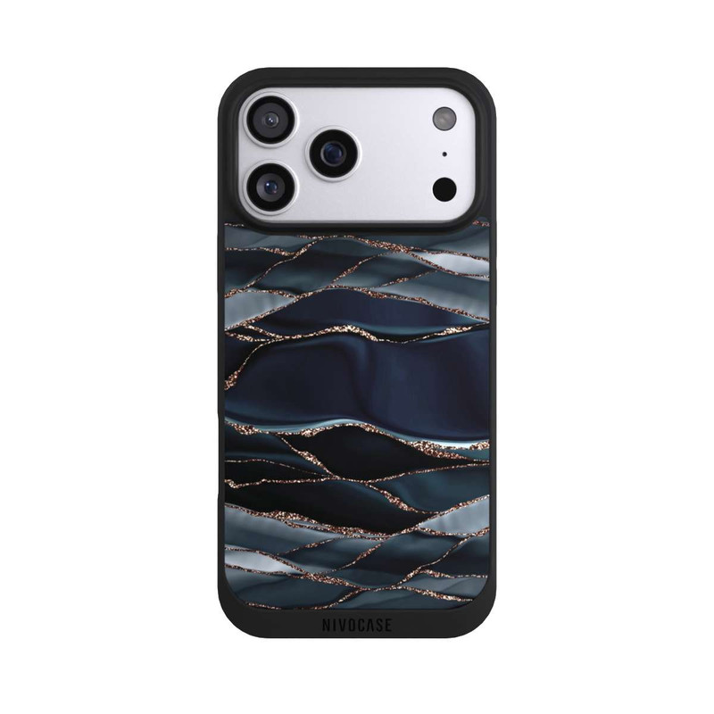 iPhone 17 Pro Max NIVOpure Rayures Gris Foncé Look Doré