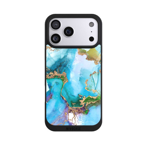 Apple iPhone 17 Pro Max NIVOpure Bunter Marmor-Glitzer-Look