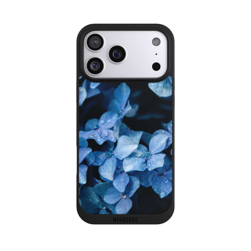 iPhone 17 Pro Max NIVOpure Fleurs bleues 2