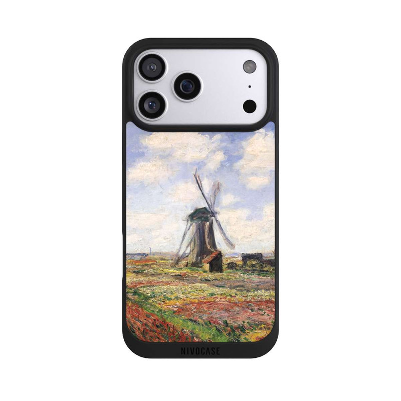 iPhone 17 Pro Max NIVOpure Tulip Fields with the Rijnsburg Windmil by Claude Monet