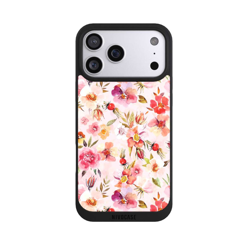 iPhone 17 Pro Max NIVOpure Hagebuttentapete Rosa Frühling