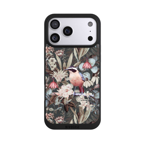 Apple iPhone 17 Pro Max NIVOpure Orangefarbener Vogel im Vintage Blumenmuster