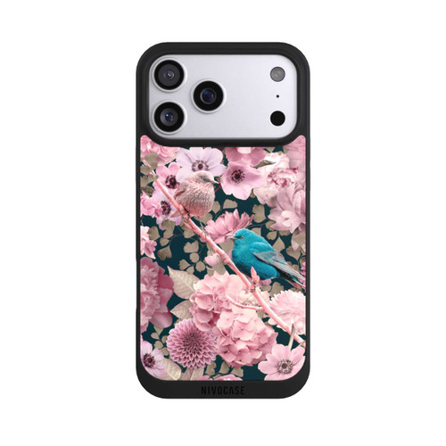 Apple iPhone 17 Pro Max NIVOpure Spatzen im rosa Blumenmuster