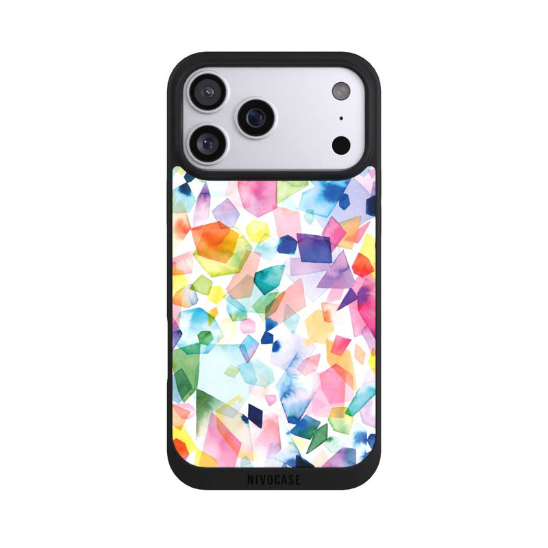 iPhone 17 Pro Max NIVOpure Colorful Watercolor Gems Diamonds