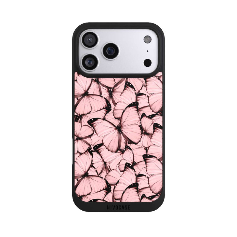 iPhone 17 Pro Max NIVOpure Rosa Schmetterling-Muster