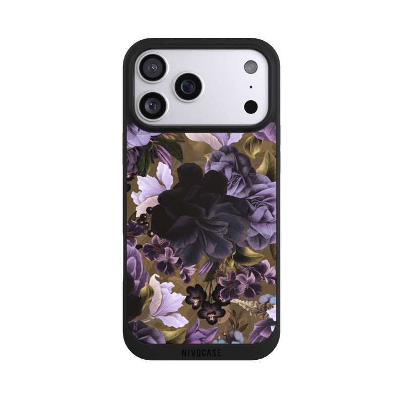 iPhone 17 Pro Max NIVOpure  Lila und goldene Vintageblumen