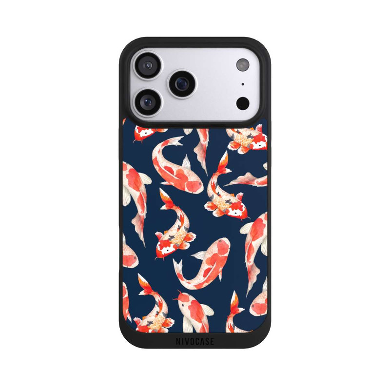 iPhone 17 Pro Max NIVOpure Koi auf blauem Hintergrund