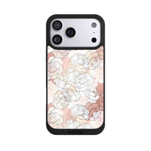 Apple iPhone 17 Pro Max NIVOpure Roses en fleurs Dessin au trait