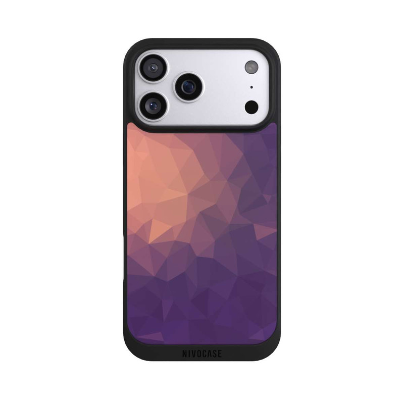 iPhone 17 Pro Max NIVOpure Polygonal Mosaic Rot/Violett