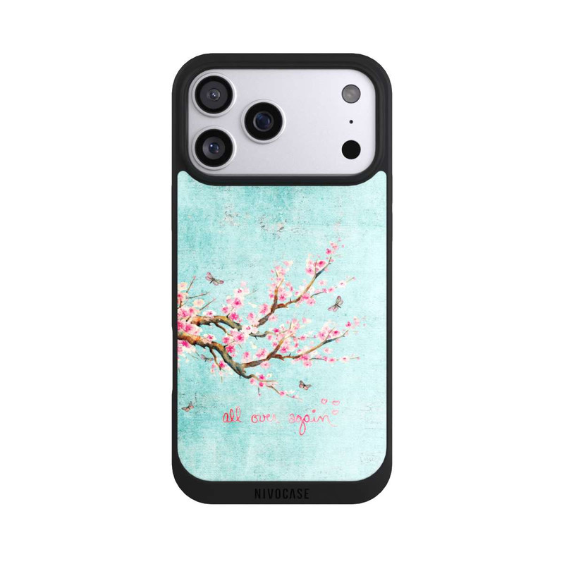iPhone 17 Pro Max NIVOpure Kirschblütenbaummuster Blau