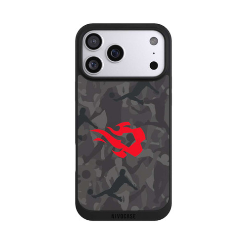 Apple iPhone 17 Pro Max NIVOpure Belgian Red Flames Camouflage Grey