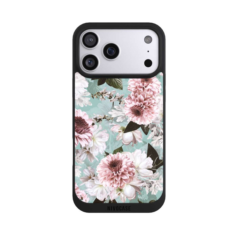 iPhone 17 Pro Max NIVOpure Flower Wallpaper Baroque Blue