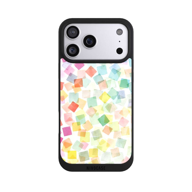 iPhone 17 Pro Max NIVOpure Konfetti geometrische Plaids Regenbogen