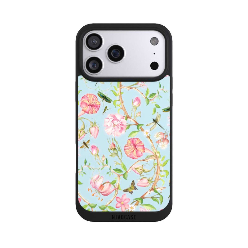 iPhone 17 Pro Max NIVOpure Vintage Botanic Flowers Blue