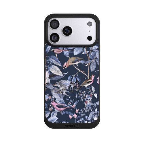 Apple iPhone 17 Pro Max NIVOpure Vögel und Beeren blau
