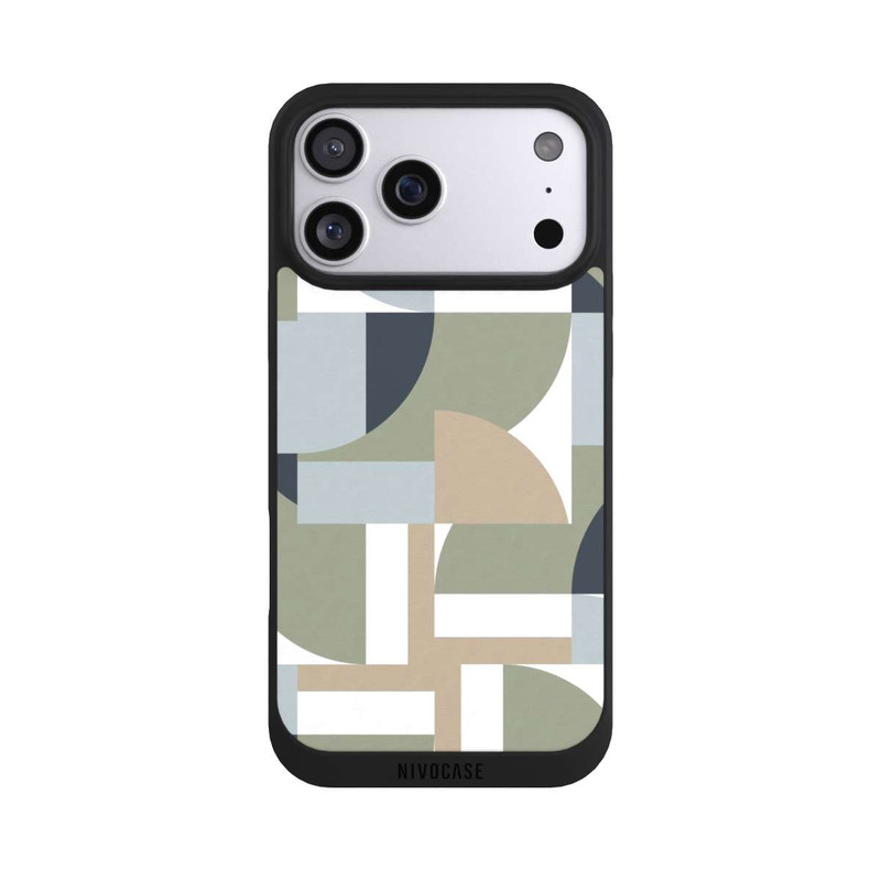 iPhone 17 Pro Max NIVOpure Polygones futuristes du Bauhaus Beige