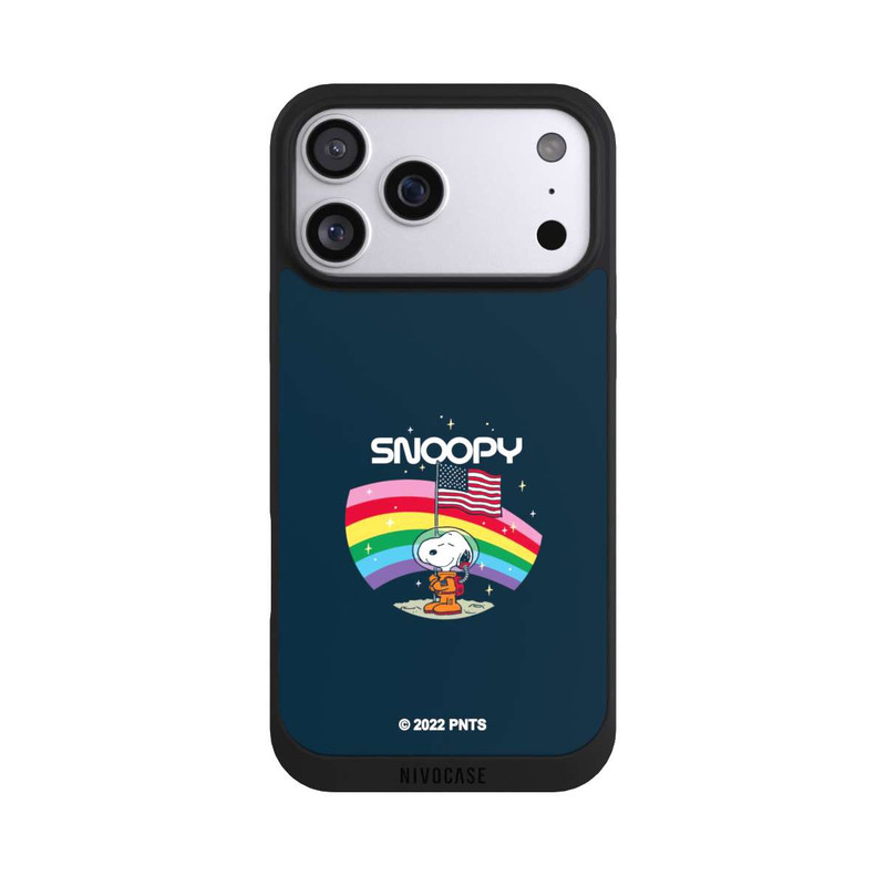 iPhone 17 Pro Max NIVOpure Snoopy Weltraumreisender Regenbogen