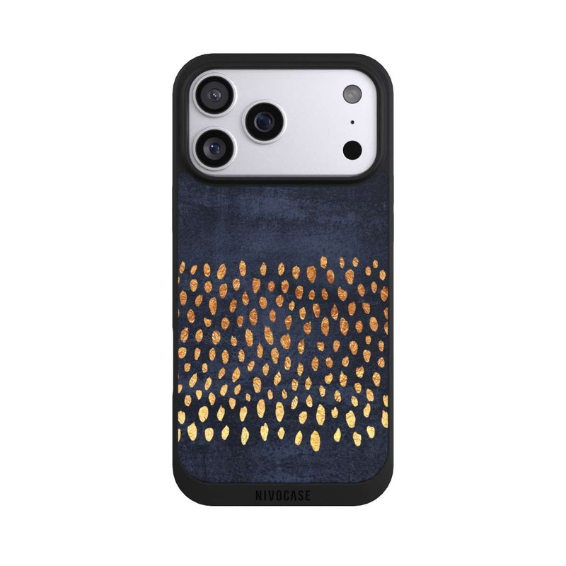 iPhone 17 Pro Max NIVOpure Muster Gold und Marine