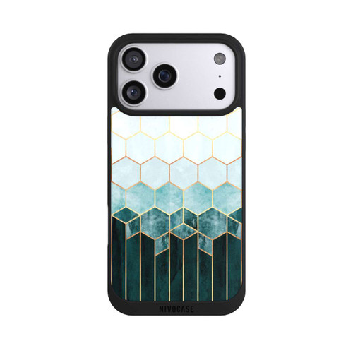 Apple iPhone 17 Pro Max NIVOpure Blaugrüne Sechsecke