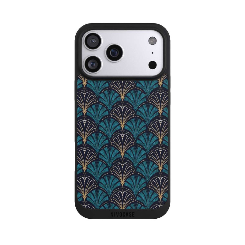 iPhone 17 Pro Max NIVOpure Art Deco Aquamarin Gold